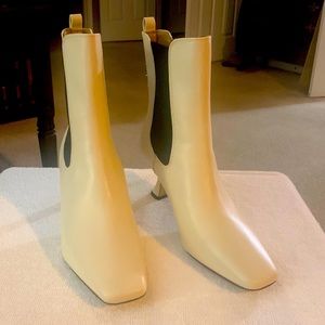 Brand New! Leather/Fabric Upper Boots